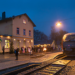 Bahnhof Schlettau in der Weihnachtszeit_1