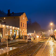 Bahnhof Schlettau in der Weihnachtszeit_2