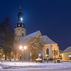 Ulrichskirche Schlettau im Schnee