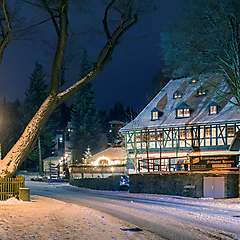 Hammerlinde und Hammerherrenhaus Frohnau im Winter
