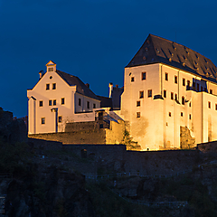 Schloss Wolkenstein in der Nacht