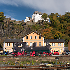 Schloss und Bahnhof Wolkenstein